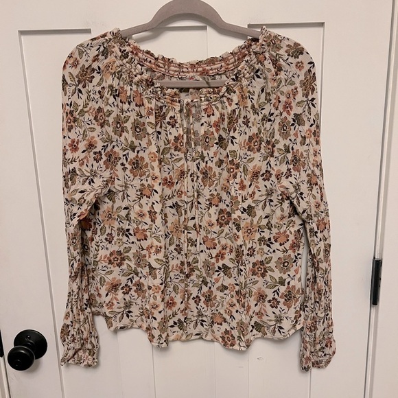 Faherty Emery Blouse Taos Floral Floral Relax Fit Romantic Women's XS - Picture 4 of 7